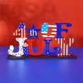 thumbnail image 2 of Wooden Patriotic Dwarf Desktop Ornament Independence Day Star Flag Figurine Red White Blue Memorial Day Decor for Mantle 4th of July Decorations for Festive Home Tabletop Holiday Accent, 2 of 7