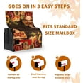 thumbnail image 3 of Fall Scarecrow Mailbox Covers Sunflower Pumpkin Magnetic Mailbox Wraps Autumn Harvest Post Letter Box Cover Rustic Flowers Mail Box Cover Decoration Welcome Home Garden Outdoor 25.5" Lx 21" W, 3 of 5