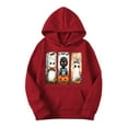 thumbnail image 4 of Taqqpue Hoodies for Women Casual Printed Drawstring Hooded Sweatshirt Loose Fit Y2K Oversized Hoodie Pullover with Pockets for Halloween, 4 of 5