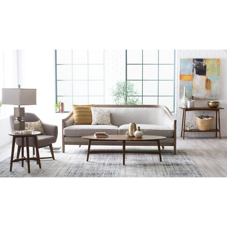 Belham Living Darby Mid Century Modern End Table Dark Walnut
