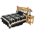 thumbnail image 3 of Black Feathered Star Super Queen Quilt 92"W x 96"L, 3 of 4