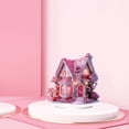 thumbnail image 1 of Adorno de acrílico con forma de cabaña de cerezo en flor, decoración plana 2D, decoración ligera y decorativa para el día de San Valentín para la mesa, 1 of 9