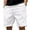White, variant on Men's Casual Shorts Mens Shorts Short Length Mens Short Hole Men Designer Men's Stretch Reflective for Athletic Black L