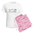 thumbnail image 6 of CafePress - Peace, Love, Wheatens Women's Light Pajamas - Women's Short Sleeve Print T-Shirt and Pants Light Cotton Pajama Set, 6 of 7