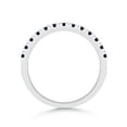 thumbnail image 2 of ANGARA Natural Unique Prong Sapphire Half Eternity Wedding Ring in 14K White Gold for Women (Size-2mm) | September Birthstone, Anniversary, Jewelry Gift for Women | Natural Blue Sapphire Ring, 2 of 7