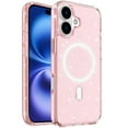 thumbnail image 3 of For iPhone 17 Glitter Ultra [Magnetic Circle] Thick 3mm Transparent Hybrid - Pink, 3 of 3