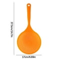 thumbnail image 3 of Large Plastic Slotted Spoon with Long Handle | 2-Pack Kitchen Strainer for Pasta Vegetables Fruit | Thickened Scoop for Non-Stick Pots | 37.5x17cm Drainage Ladle, 3 of 3