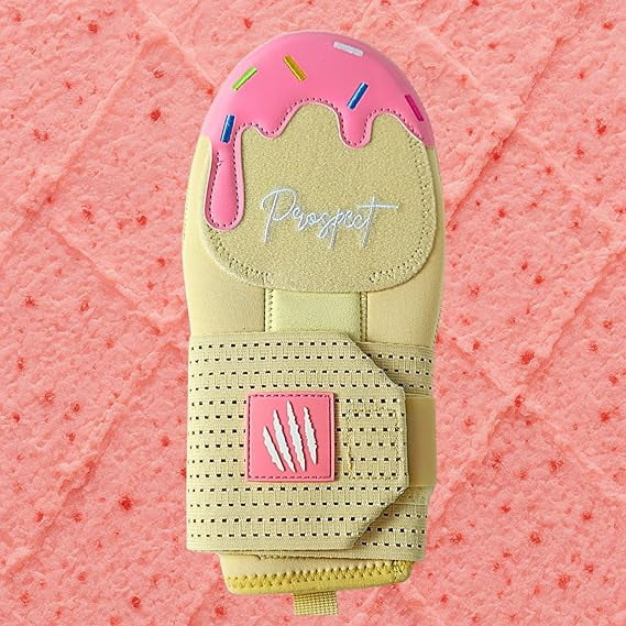 Baseball Sliding Mitt - Youth and Adult Sizes - Drippy Accessory Gingerbread Man, Ice Cream, Miami Color, Left & Right Hands, Hand and Wrist Protection (Strawberry Ice Cream, Youth)