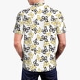 thumbnail image 4 of Balery Golden Glitter Butterflies Printed Men’s Short Sleeve Polo Shirt, Midweight Men's Shirt,Golf Polo shirts -X-Large, 4 of 9