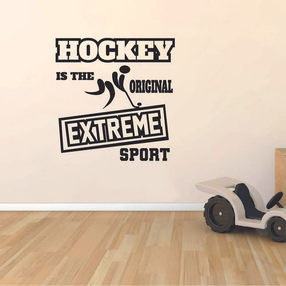 Hockey Is The Original Extreme Sport Quotes Quote Hockey Sport Inspirational Quotes Wall Sticker Vinyl Decal Home Decor For Home Room Living Room Bedroom Decoration Sticker Decal Size (20x20 inch)