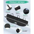 thumbnail image 4 of Powerty Cargo Cover for 2020-2025 2026 Toyota Highlander, Carbon Fiber Texture Trunk Cover Retractable Rear Trunk Cargo Luggage C, 4 of 6