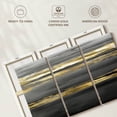 thumbnail image 6 of Elephant Stock Parallel Lines At Midnight Wall Art - Horizontal Multi Panel Canvas - Living Room Wall Decor - Abstract Multi Panel - Gray And Gold Decor By Allie Corbin - 57" x 36", 6 of 8