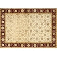 thumbnail image 1 of Ahgly Company Machine Washable Indoor Rectangle Traditional Brown Gold Area Rugs, 8' x 10', 1 of 7