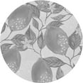 thumbnail image 1 of Ahgly Company Tapis Rond Lavable en Machine Intérieur Transitionnel Gris Canon, 5 Pieds Rond, 1 of 7