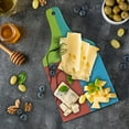 thumbnail image 5 of Pastel Cutting Board, Retro Style Fashion Film Camera on Colorful Backdrop Hipster Pop Urban Accessories, Tempered Glass Cutting and Serving Board, Wine Bottle Shape, Multicolor, by Ambesonne, 5 of 5