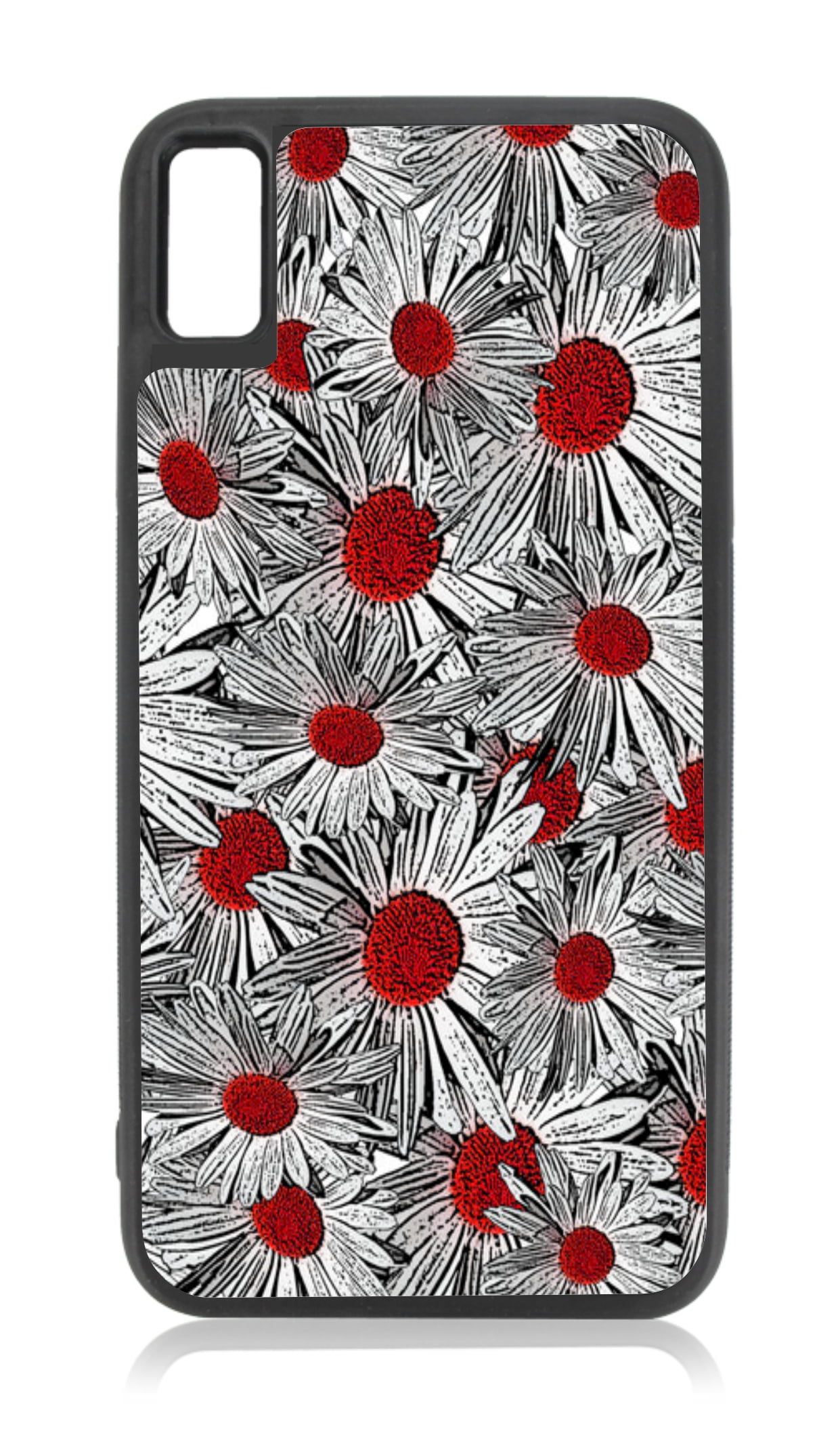 Daisies 10xr Flower Case iPhone 10 xr Floral Case Black Rubber Case