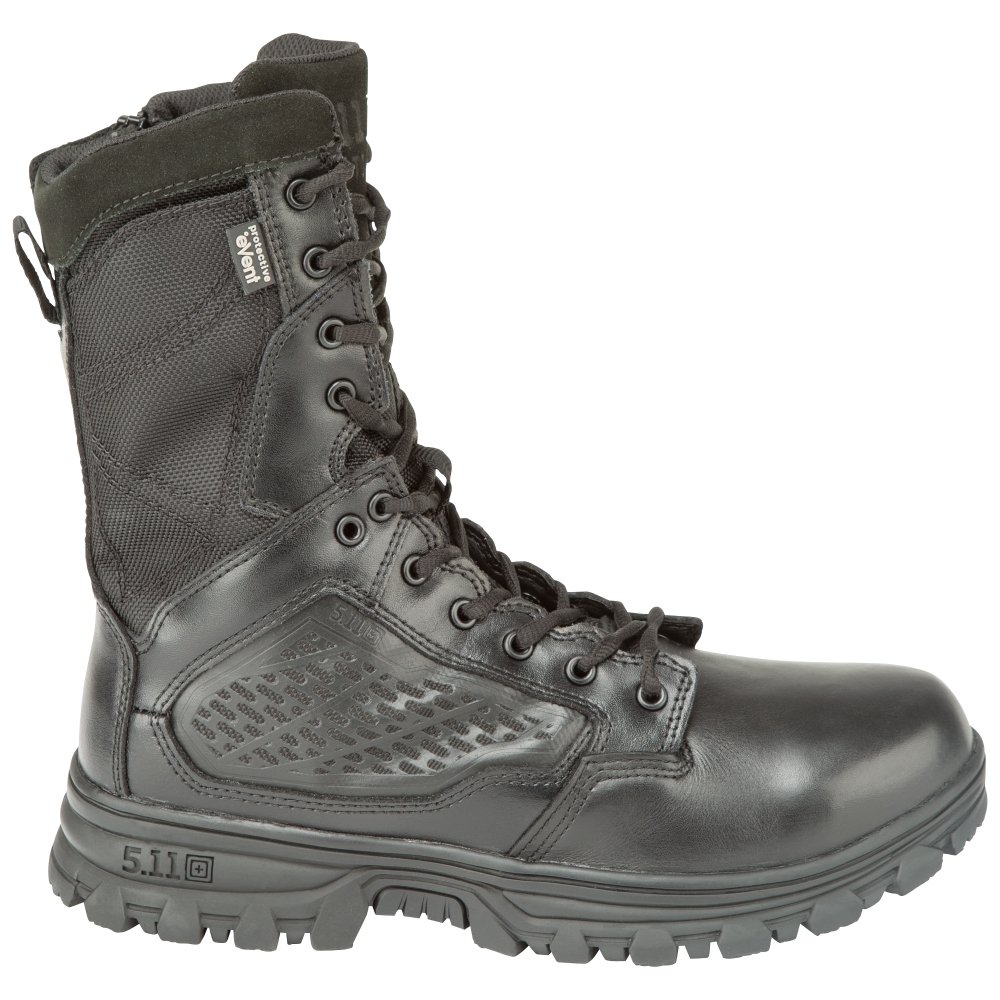 5.11 Work Gear EVO 8-Inch Waterproof Boots, Side Zip Access, Full-Length EVA Midsole, Black, 9/Regular, Style 12312 - image 3 of 4