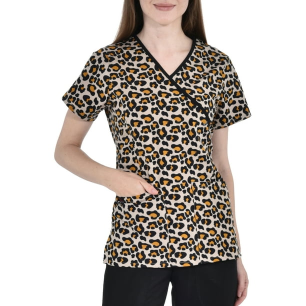 Marilyn Monroe Marilyn Monroe Womens Leopard Printed Mock Wrap