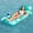 Cyan, variant on OKYWHOP Inflatable Pool Float Adult - Pool Floaties Lounger Floats Floating Chair Raft with Adjustable Backrest Cup Holders Water Floaty Lake Lounge Tanning Floats Beach Party Toys for Adults Fruit