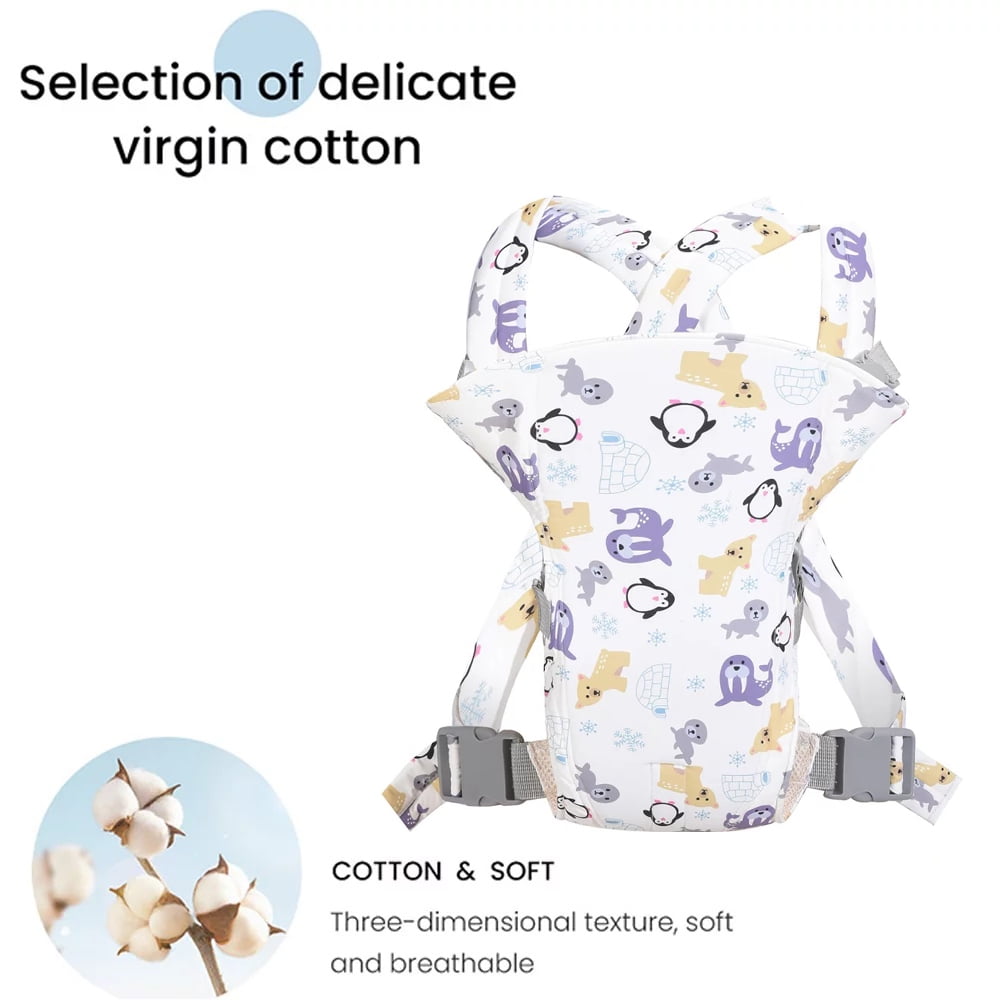 Babyltrl 4 in 1 Baby Carrier,Ergonomic Infant Carrier Backpack,Breathable Front Back Carrying Wrap Seat for Newborn Toddlers up to 33 lbs,Colorful