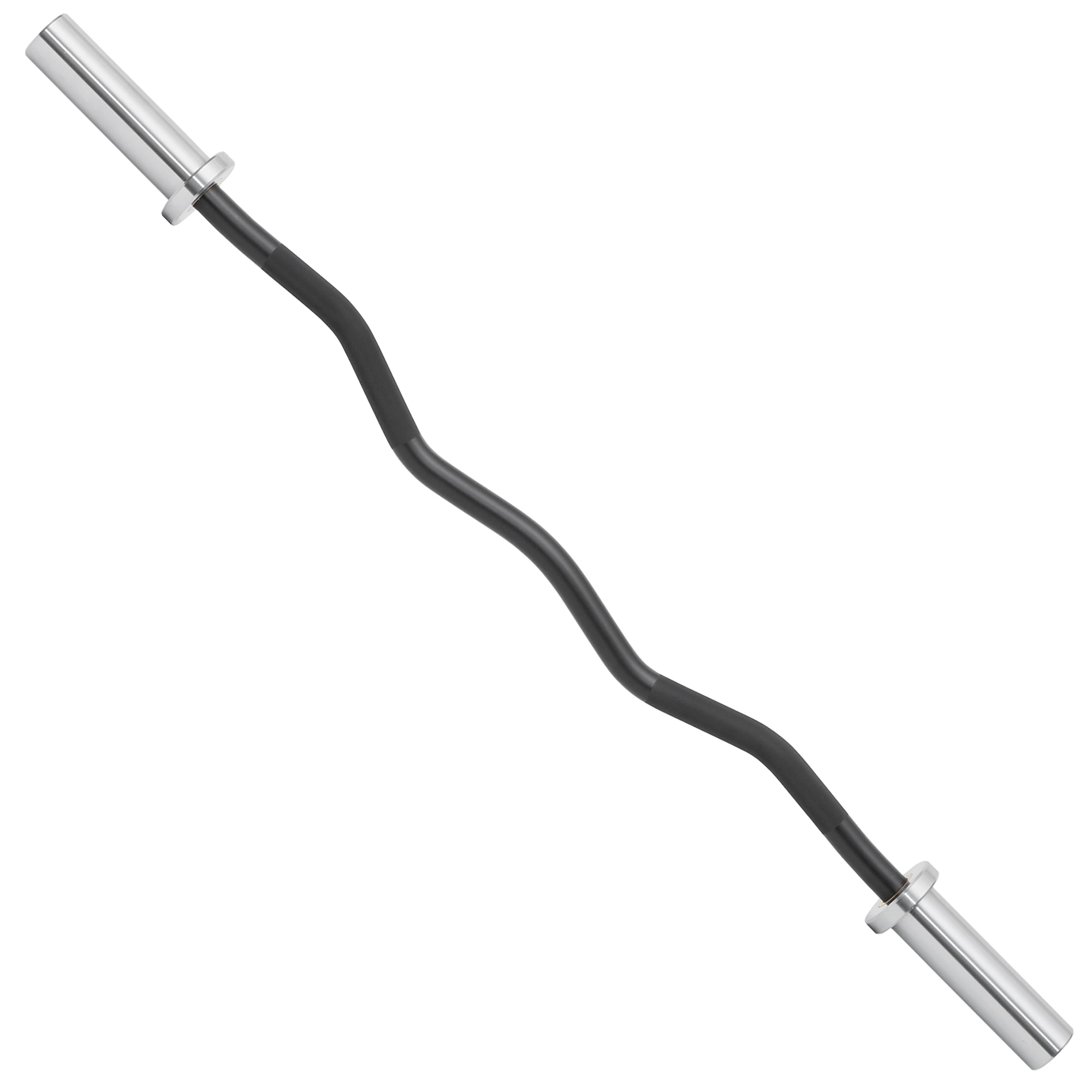 Philosophy Gym 47" EZ Curl Olympic Barbell - 9.3KG 28mm 400LB Capacity 4 Needle Bearing 2" Weightlifting Bar