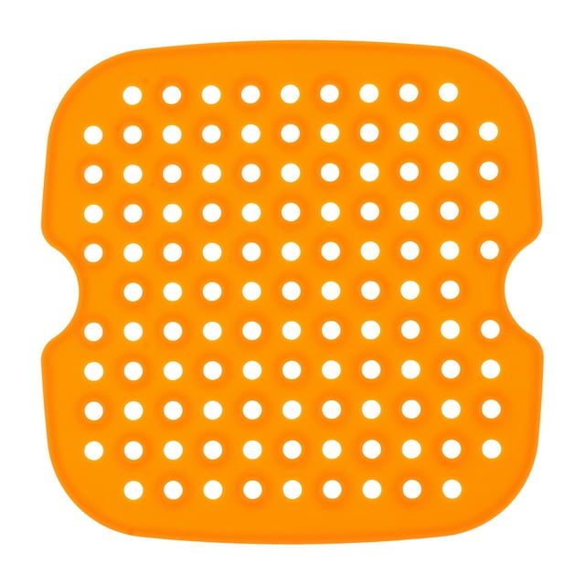 Miangastore Silicone Air Fryer Mat Orange 1Pc 8.5 Inches