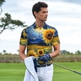 thumbnail image 3 of Fotbe Starry Sky Sunflower Camiseta Polo de Golf para Hombre con Estampado – Camisa Deportiva Transpirable con Cuello Abotonado-3X-Large, 3 of 6