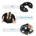 thumbnail image 3 of Topchances Patio Umbrella Light Warm White 3 Lighting Modes Cordless 28 LED Lights,4 AA Battery (Battery not included) Operated Umbrella Pole Light for Patio Umbrellas Camping Tents or Outdoor Use, 3 of 8
