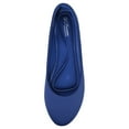 thumbnail image 3 of Forever Shoes Women Ballet Flats Round Toe Gel Memory Foam Insole Comfortable Satin Material FLEXIBLE-62 Navy Royal Blue 7.5, 3 of 3