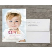 Elegant Script Deluxe Birthday Invites