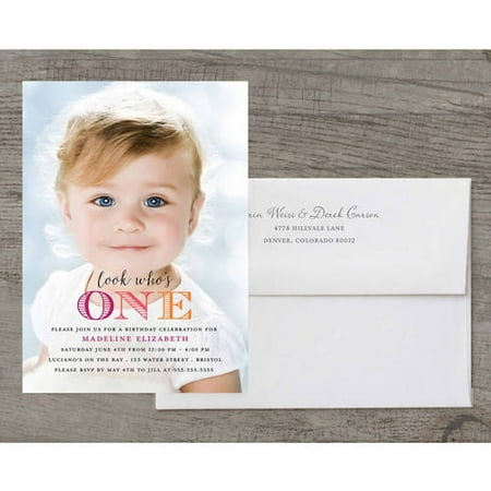 Elegant Script Deluxe Birthday Invites