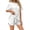 White, variant on Tnhcen Women's Summer Ice Silk Pajama Set, Short Sleeve Sleepwear 2 Piece Set with Ruffles, Free Size Loungewear Shorts Set Soft Breathable
