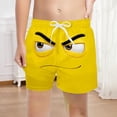 thumbnail image 2 of Boys Swim Trunks With Expression Prints Beach Shorts Kids Summer Pool Party Clothes, 2 of 4