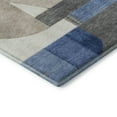 thumbnail image 3 of Addison Rugs Mayfield Premium Machine Washable Transitional Geometric Blue Runner Rug, 2'3" X 7'6" Machine Washable Transitional Geometric Blue Oversized Sherpa Throw Blanket, 3 of 6