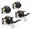 Black-2 Pack, variant on Oil Rubbed Bronze 6 Pack Single Cylinder Keyed Alike Entry Door Lever Deadbolt Handleset