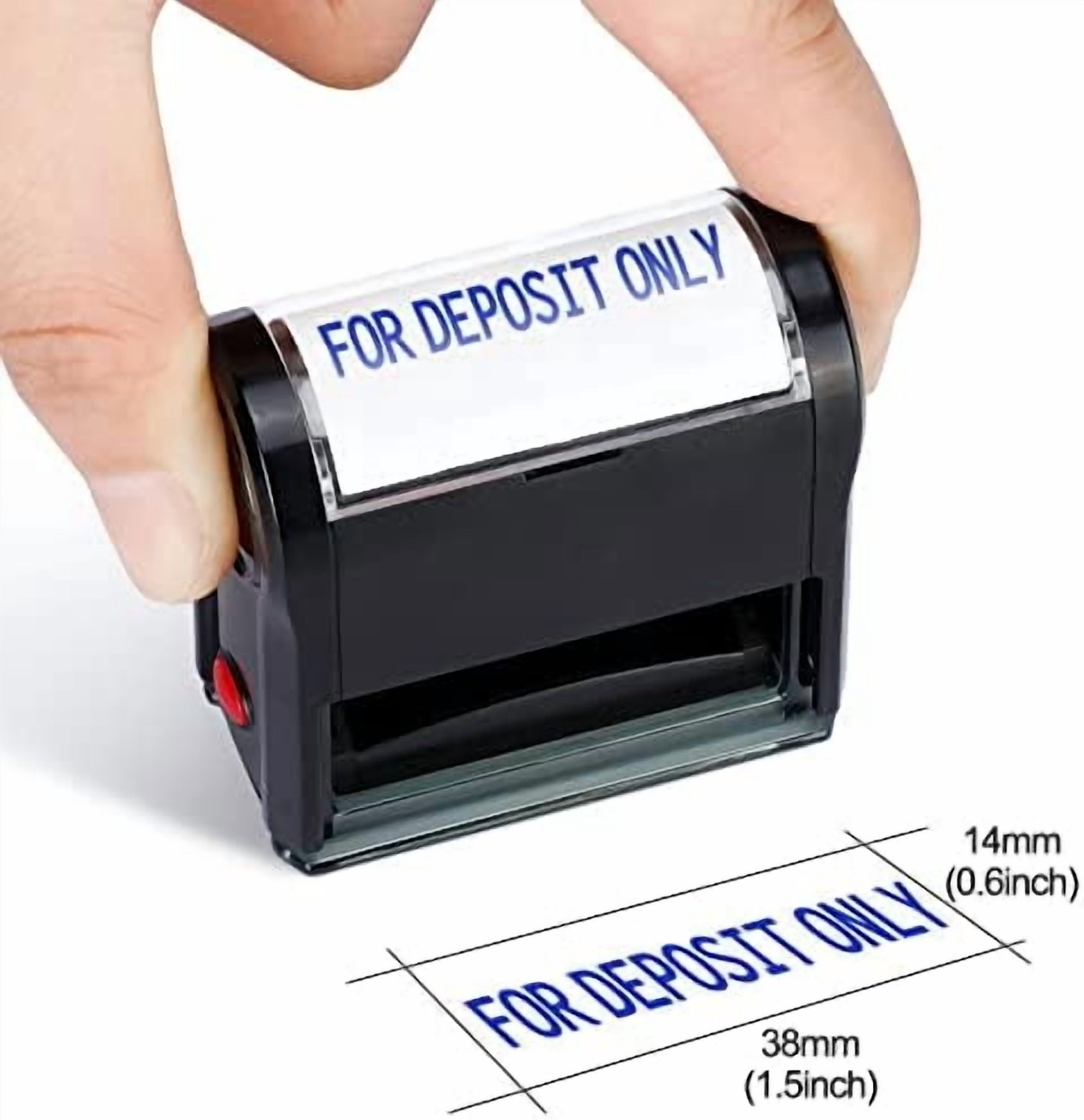 2 Pcs Self Inking Rubber Stamp, Deposit Only Stamps for Checks Ink Office Stamps for Business Message Payable Accounts Office Supplies and Retail Use$$Office