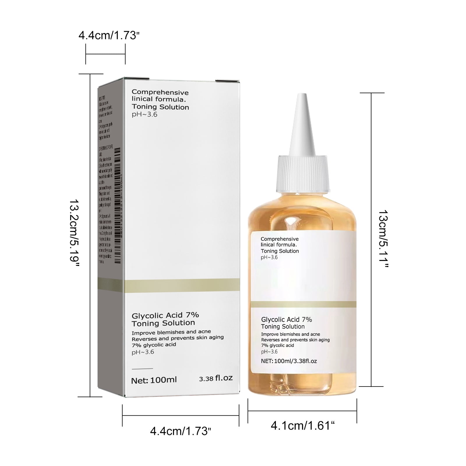 Alvantor Glycolic Acid Exfoliating Face Toner, Hydrating & Pore Minimizing, 3.38 fl oz