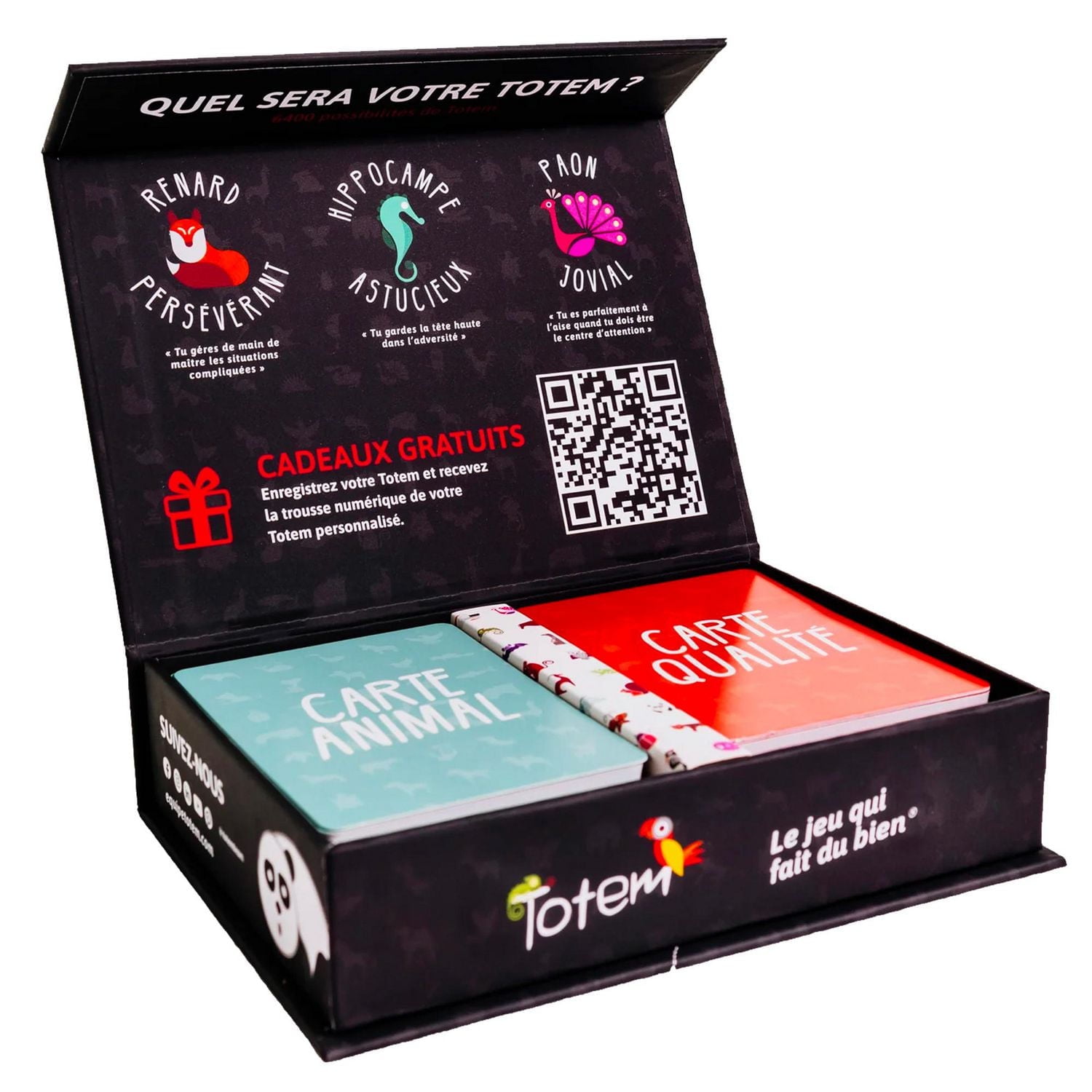 Asmodee - Totem - Le Jeu qui Fait du Bien - Card Game for All Ages - Communication Cards for Family Game Nights - Boosting Self-Esteem - For 3 to 8 Players - Ages 8 and up - French