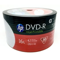 CheckOutStore 50 HP 16X DVD-R 4.7GB White Inkjet Hub Printable (Shrink Wrap)