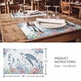 thumbnail image 3 of Placemats Set of 6, Coastal Turtle Woven Placemat, Linen Place Mats for Kitchen/Dining Tables, Summer Beach Nautical Ocean Coral Seahorse Washable Table Mats for Party, 3 of 8
