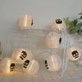 thumbnail image 1 of  Halloween LED Luminous Lantern Light String with 10 LED Portable Head Bone Lantern Ghost Festival Scene Light Decoration, 1 of 8