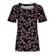 thumbnail image 4 of Camisetas informales de verano para mujer, cuello cuadrado, manga corta, túnica, blusas sueltas y cómodas OAVQHLG3B Store  lin121212, 4 of 4
