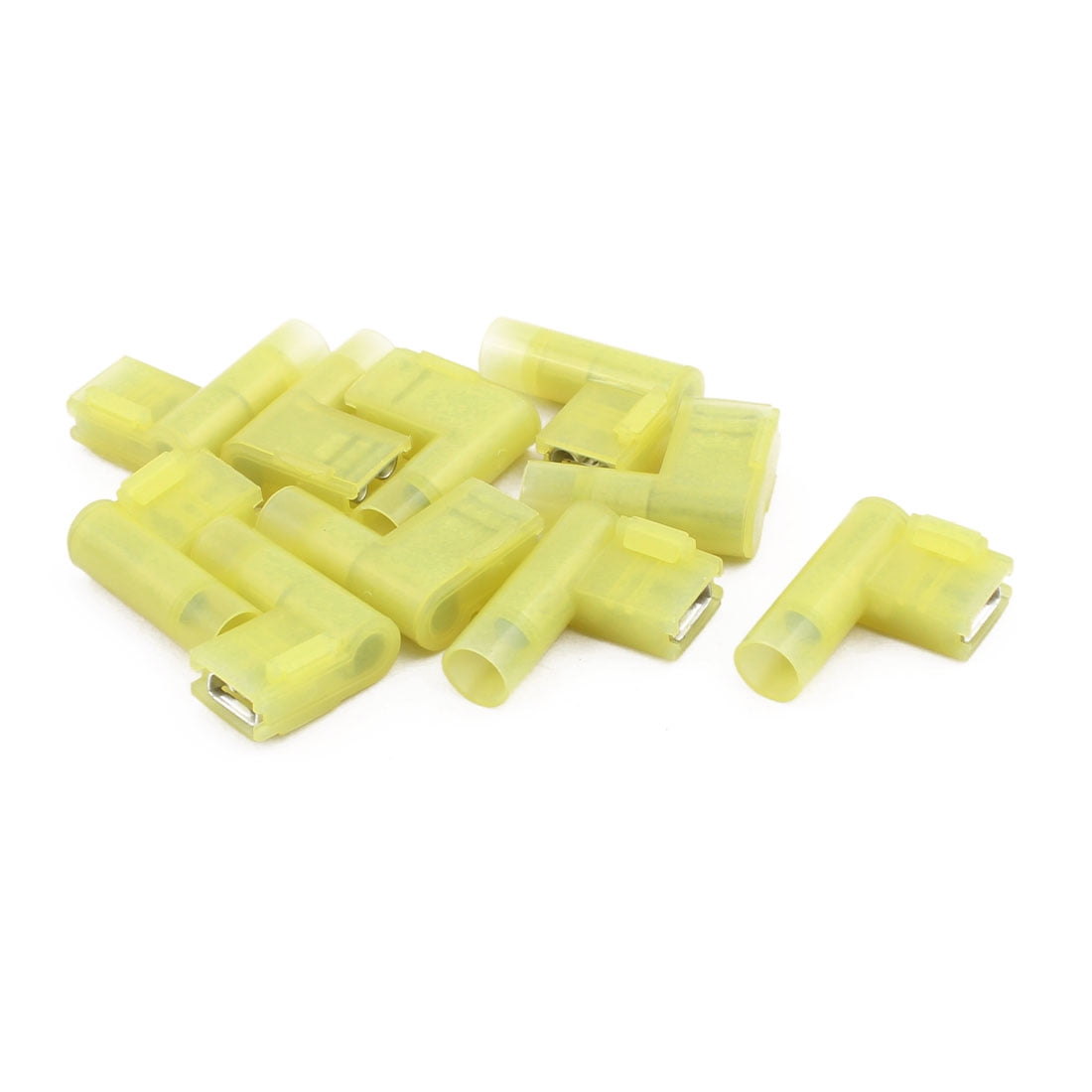 10Pcs Flag Crimp Terminals Female Nylon Fully Insulated Wire Connectors