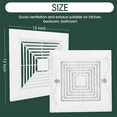 thumbnail image 2 of Bathroom Exhaust Fan Cover with Spring, Square Ceiling or Wall Mounted Exhaust Fan, Ceiling Fan, Grille, Air Diffuser, 2 of 7