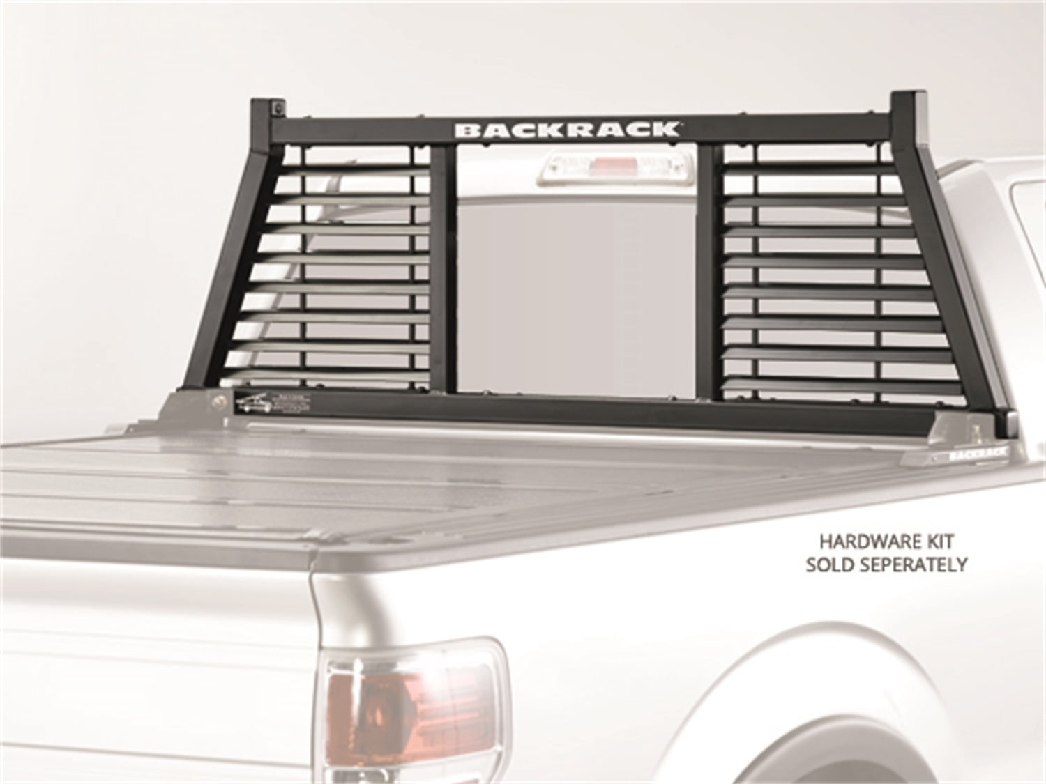 BACKRACK 143LV HALF LOUVER FRAME ONLY, HW KIT REQUIRED Fits select: 1999-2016 FORD F250, 1999-2016 FORD F350