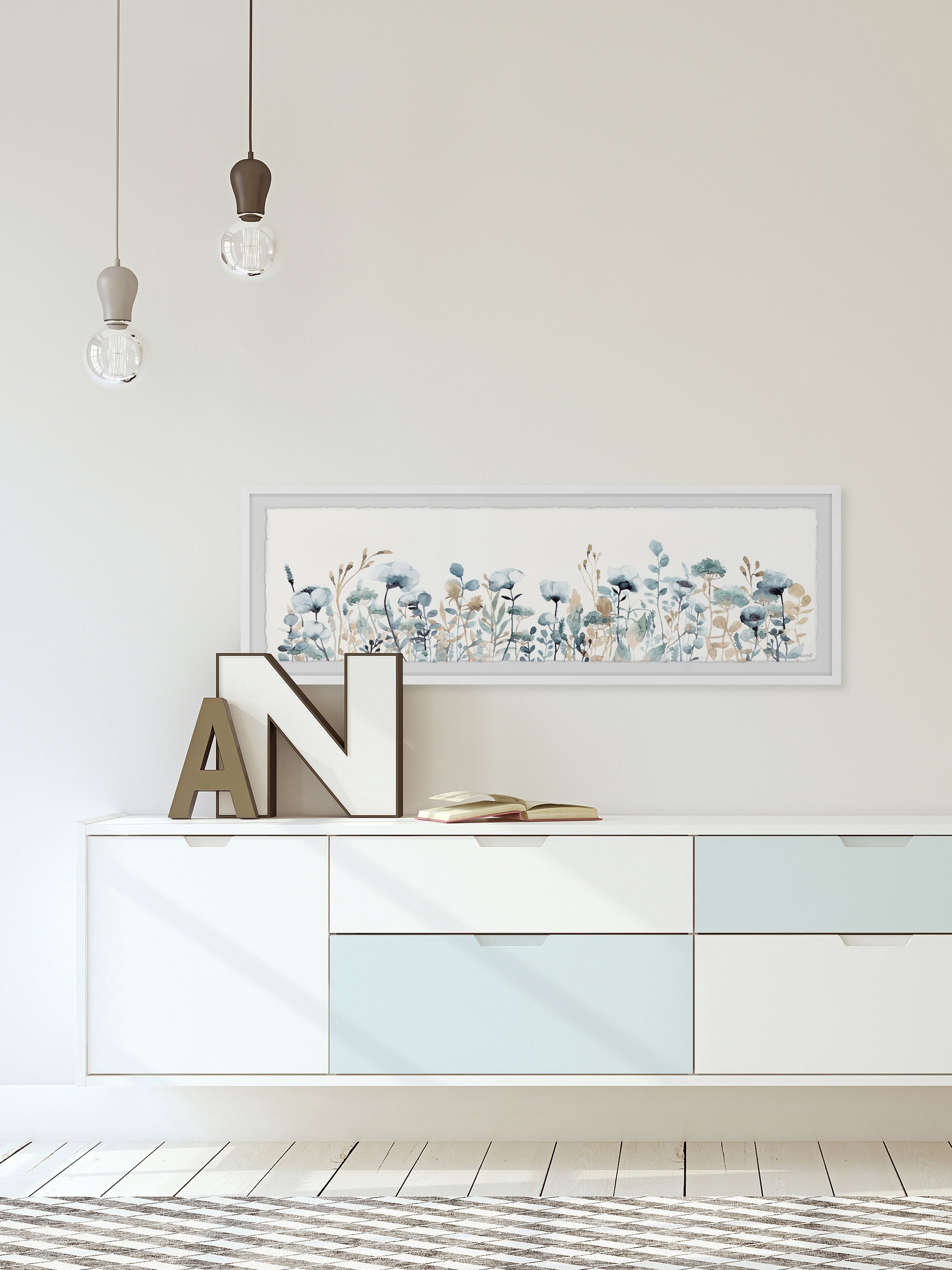 Marmont Hill Panoramic Flowers View Framed Wall Art
