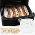 thumbnail image 2 of Air Fryer Parchment Paper Liners Compatible with , Cosori, Dash, Nuwave, Philips and more | Bleached Square Perforated Air Fryer Liners for Pans, Trays and Air Fryer Baskets, 2 of 6