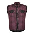 thumbnail image 3 of Dream Apparel Men's Biker Cuttoff Vest Denim/Cotton Shirt with Vintage and Frayed Sleeveless Look 2 Front Pockets, 3 of 6