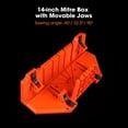 thumbnail image 4 of Graflsoa 14-Inch Orange ABS Mitre Box with Adjustable Angles for Precise Woodworking Cuts, 4 of 6