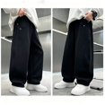 thumbnail image 5 of XIYNBAOK Boys Baggy Sweatpants Wide Leg Baggy Pants Open Bottom Athletic Trackpants Kids Girls Elastic Waist Plain Sportswear Casual Preppy Clothes, 5 of 5